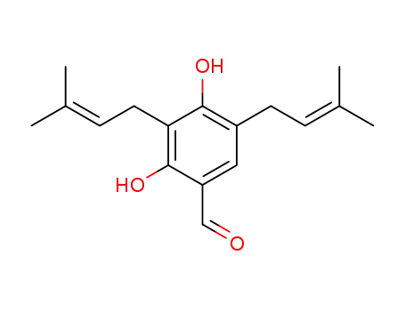 Benzaldehyde, 2,4-dihydroxy-3,5-bis(3-methyl-2-butenyl)-