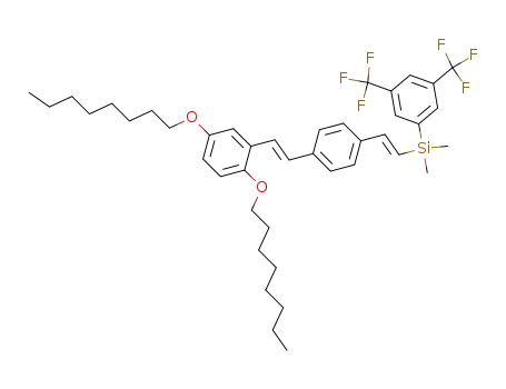 (E)-2,5-dioctyloxy-4'-[(E)-2-[dimethyl(3,5-bis(trifluoromethyl)phenyl)silyl]ethenyl]stilbene