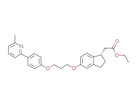 ethyl ((1S)-5-{3-[4-(6-methyl-2-pyridinyl)phenoxy]propoxy}-2,3-dihydro-1H-inden-1-yl)acetate