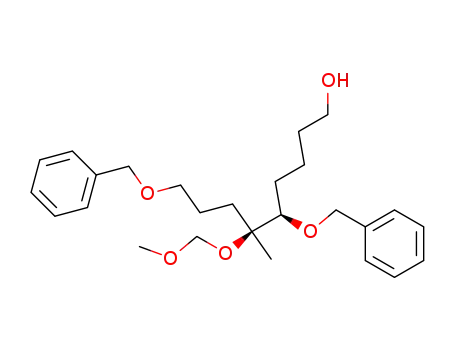 Molecular Structure of 436153-66-1 (1-Nonanol, 6-(methoxymethoxy)-6-methyl-5,9-bis(phenylmethoxy)-,
(5R,6S)-)