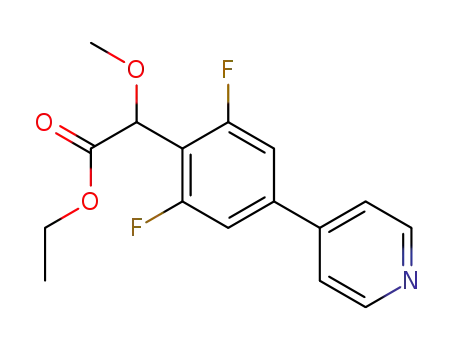 Benzeneacetic acid, 2,6-difluoro-a-methoxy-4-(4-pyridinyl)-, ethyl ester