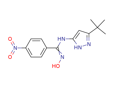 Benzenecarboximidamide, N-[5-(1,1-dimethylethyl)-1H-pyrazol-3-yl]-N'-hydroxy-4-nitro- cas  152828-23-4