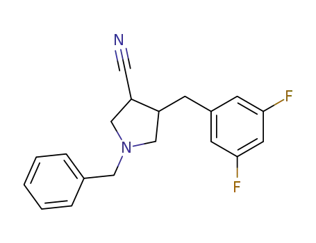 rac-1-benzyl-4-(3,5-difluoro-benzyl)-pyrrolidine-3-carbonitrile