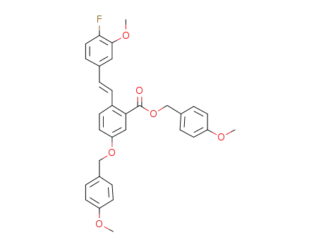 (E)-2-[2-(4-fluoro-3-methoxyphenyl)vinyl]-5-(4-methoxybenzyloxy)benzoic acid 4-methoxybenzyl ester