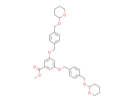 Benzoic acid,
3,5-bis[[4-[[(tetrahydro-2H-pyran-2-yl)oxy]methyl]phenyl]methoxy]-,
methyl ester