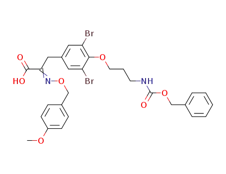 3-[4-(3-Benzyloxycarbonylamino-propoxy)-3,5-dibromo-phenyl]-2-[(Z)-4-methoxy-benzyloxyimino]-propionic acid