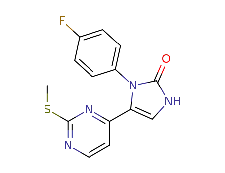 1-(4-fluorophenyl)-5-(2-methylsulfanylpyrimidin-4-yl)-4-imidazolin-2-one