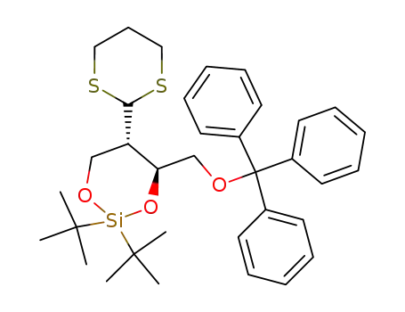 1,3-Dioxa-2-silacyclohexane,
2,2-bis(1,1-dimethylethyl)-5-(1,3-dithian-2-yl)-4-[(triphenylmethoxy)meth
yl]-, (4S,5S)-