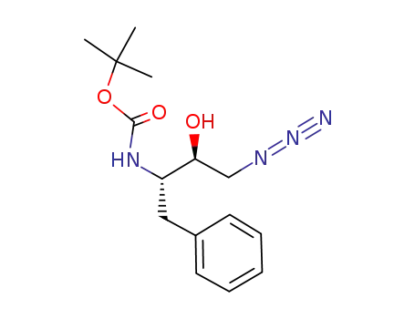 Molecular Structure of 1385766-21-1 (tert-butyl (2S,3S)-4-azido-3-hydroxy-1-phenylbutan-2-ylcarbamate)