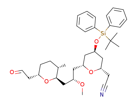 {(2S,4S,6R)-4-(tert-butyldiphenylsilanyloxy)-6-[(2S)-2-methoxy-3-((2R,3S,6S)-3-methyl-6-(oxoethyl)tetrahydro-2H-pyran-2-yl)propyl]tetrahydro-2H-pyran-2-yl}acetonitrile