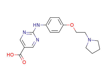 2-((4-(2-pyrrolidin-1-ylethoxy)phenyl)amino)pyrimidine-5-carboxylic acid