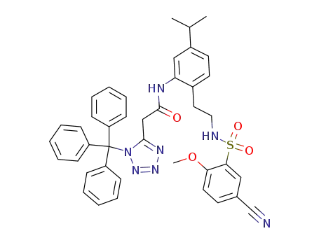 1H-Tetrazole-5-acetamide,
N-[2-[2-[[(5-cyano-2-methoxyphenyl)sulfonyl]amino]ethyl]-5-(1-methyleth
yl)phenyl]-1-(triphenylmethyl)-