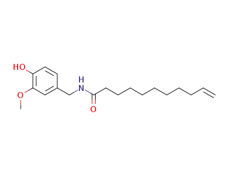 Molecular Structure of 5555-46-4 (N-VANILLYL-10-UNDECENYLAMIDE)