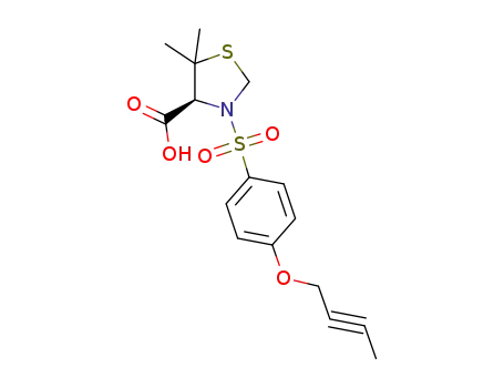 (4S)-3-{[4-(2-butynyloxy)phenyl]sulfonyl}-5,5-dimethyl-1,3-thiazolidine-4-carboxylic acid