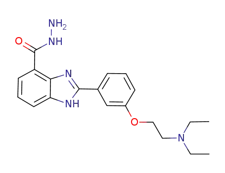 Molecular Structure of 266993-62-8 (2-(3-(2-(N,N-diethylamino)eth-1-yloxy)phenyl)-benzimidazol-4-carboxylic acid hydrazide)