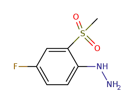 Molecular Structure of 914637-59-5 (1-[4-FLUORO-2-(METHYLSULFONYL)PHENYL]HYDRAZINE)