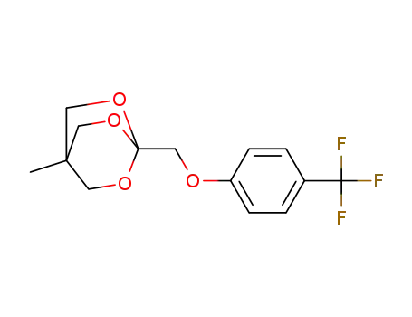 Molecular Structure of 779329-95-2 (4-methyl-1-[[4-(trifluoromethyl)phenoxy]methyl]-2,6,7-trioxabicyclo[2.2.2]octane)