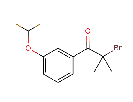 Molecular Structure of 875916-55-5 (1-Propanone, 2-bromo-1-[3-(difluoromethoxy)phenyl]-2-methyl-)