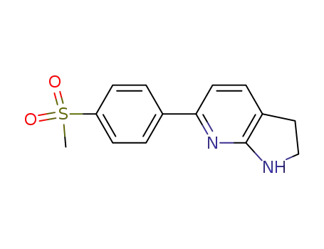 Molecular Structure of 845993-64-8 (1H-Pyrrolo[2,3-b]pyridine, 2,3-dihydro-6-[4-(methylsulfonyl)phenyl]-)