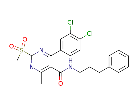 5-Pyrimidinecarboxamide,
4-(3,4-dichlorophenyl)-6-methyl-2-(methylsulfonyl)-N-(3-phenylpropyl)-