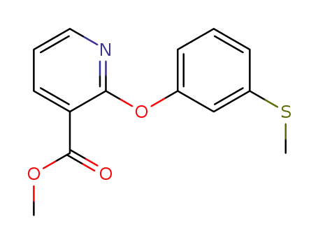 Molecular Structure of 837377-10-3 (3-Pyridinecarboxylic acid, 2-[3-(methylthio)phenoxy]-, methyl ester)