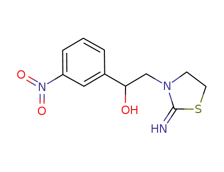 Molecular Structure of 82191-15-9 (2-imino-alpha-(m-nitrophenyl)thiazolidin-3-ethanol)