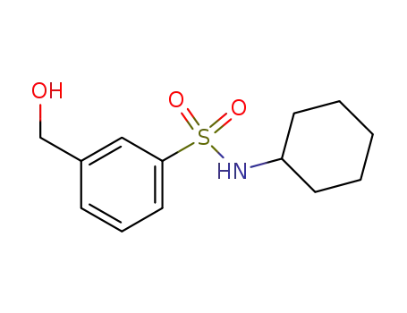 Molecular Structure of 503068-86-8 (Benzenesulfonamide, N-cyclohexyl-3-(hydroxymethyl)-)