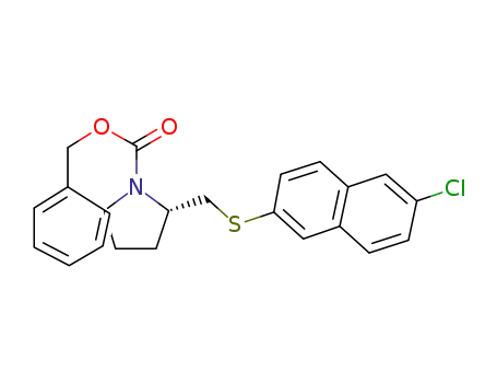benzyl (S)-2-(6-chloro-2-naphthyl)thiomethyl-pyrrolidine-1-carboxylate