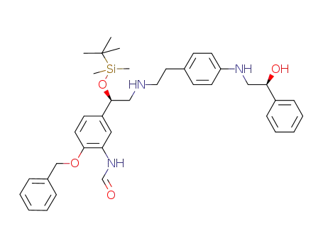 Molecular Structure of 849540-56-3 (N-[5-((R)-2-{2-[4-((S)-2-hydroxy-2-phenylethylamino)phenyl]-ethylamino}-1-(tert-butyldimethylsilanyloxy)ethyl)-8-benzyloxyphenyl]formamide)