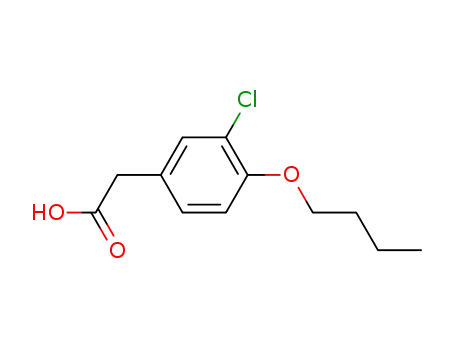 Molecular Structure of 15560-51-7 (4-Butoxy-3-chlorobenzeneacetic acid)