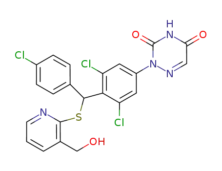 C<sub>22</sub>H<sub>15</sub>Cl<sub>3</sub>N<sub>4</sub>O<sub>3</sub>S