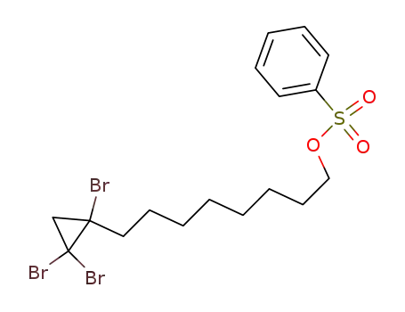 Molecular Structure of 455272-31-8 (Cyclopropaneoctanol, 1,2,2-tribromo-, benzenesulfonate)