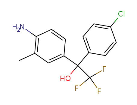 Molecular Structure of 849370-33-8 (Benzenemethanol,
4-amino-a-(4-chlorophenyl)-3-methyl-a-(trifluoromethyl)-)