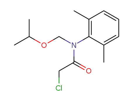 Molecular Structure of 17493-73-1 (2-chloro-N-(2,6-dimethylphenyl)-N-[(propan-2-yloxy)methyl]acetamide)