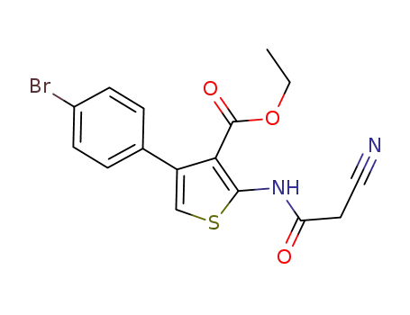4-(4-bromophenyl)-2-(2-cyano-acetylamino)-thiophene-3-carboxylic acid ethyl ester