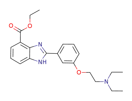 Molecular Structure of 266993-61-7 (2-(3-(2-(N,N-diethylamino)eth-1-yloxy)phenyl)-benzimidazol-4-carboxylic acid ethyl ester)