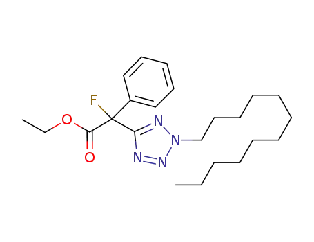 2-dodecyl-α-fluoro-α-phenyl-2H-tetrazole-5-acetic acid, ethyl ester