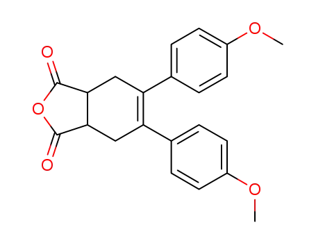 Molecular Structure of 1456822-36-8 (5,6-bis(4-methoxyphenyl)-3a,4,7,7a-tetrahydroisobenzofuran-1,3-dione)