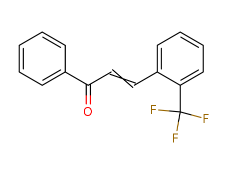 Molecular Structure of 140682-23-1 (2-Propen-1-one, 1-phenyl-3-[2-(trifluoromethyl)phenyl]-, (E)-)