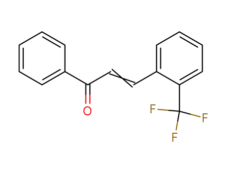 Molecular Structure of 140682-23-1 (2-Propen-1-one, 1-phenyl-3-[2-(trifluoromethyl)phenyl]-, (E)-)