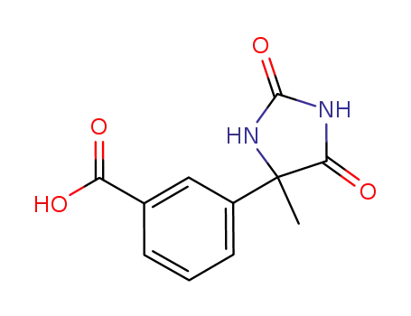 Molecular Structure of 652992-47-7 (Benzoic acid, 3-(4-methyl-2,5-dioxo-4-imidazolidinyl)-)