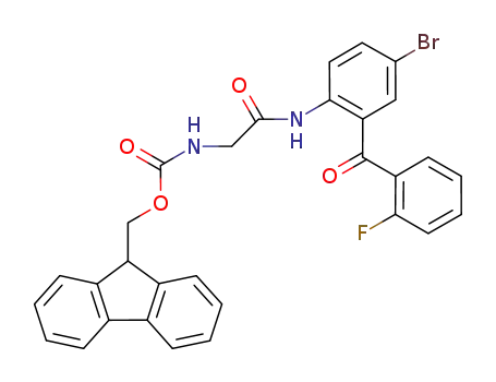 Carbamic acid,
[2-[[4-bromo-2-(2-fluorobenzoyl)phenyl]amino]-2-oxoethyl]-,
9H-fluoren-9-ylmethyl ester