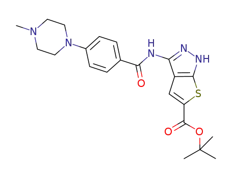 tert-butyl 3-([4-(4-methylpiperazin-1-yl)benzoyl]amino)-1H-thieno[2,3-c]pyrazole-5-carboxylate