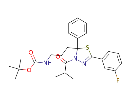 Carbonic acid,
[3-[5-(3-fluorophenyl)-2,3-dihydro-3-(2-methyl-1-oxopropyl)-2-phenyl-1,3
,4-thiadiazol-2-yl]propyl]-, 1,1-dimethylethyl ester