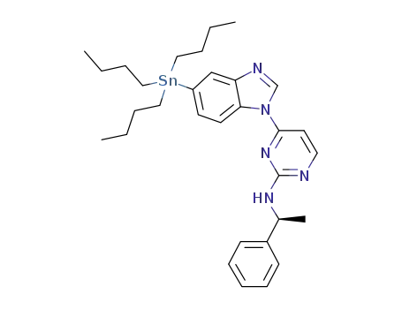 2-[(S)-1-phenylethylamino]-4-[5-(tributylstannyl)-benzimidazol-1-yl]pyrimidine