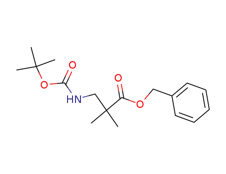 Propanoic acid, 3-[[(1,1-dimethylethoxy)carbonyl]amino]-2,2-dimethyl-,
phenylmethyl ester