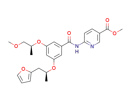methyl 6-{3-[(1S)-1-methyl-2-furan-2-ylethoxy]-5-[(1S)-2-methoxy-1-methylethoxy]-benzoylamino}-3-pyridine carboxylate