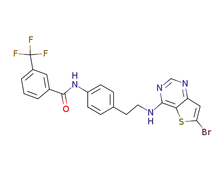 N-{4-[2-(6-bromo-thieno[3,2-d]pyrimidin-4-ylamino)-ethyl]-phenyl}-3-trifluoromethyl-benzamide