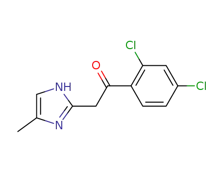 Molecular Structure of 252953-85-8 (Ethanone,1-(2,4-dichlorophenyl)-2-(5-methyl-1H-imidazol-2-yl)-)