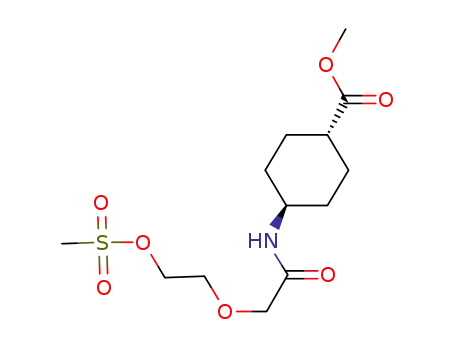 Cyclohexanecarboxylic acid,
4-[[[2-[(methylsulfonyl)oxy]ethoxy]acetyl]amino]-, methyl ester, trans-